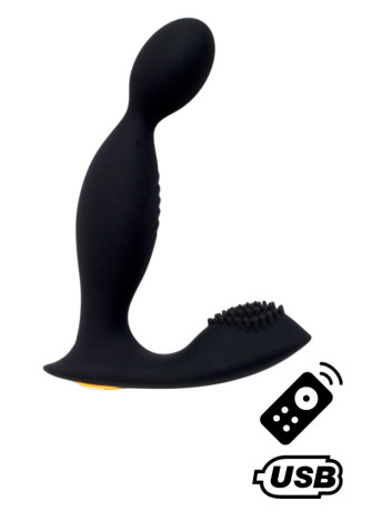 ELIOT, Stimulateur de prostate USB, avec télécommande, en silicone médical - BQ149BLK